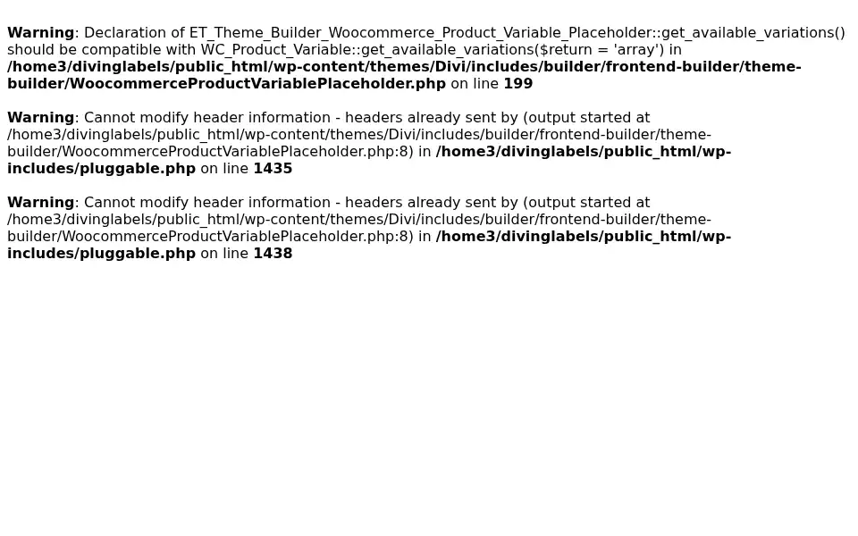 Screenshot of divinglabels.com
