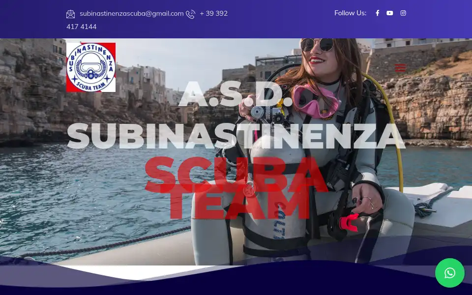 Screenshot of divingsubinastinenza.it