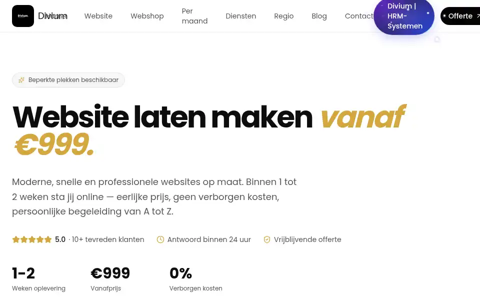 Screenshot of divium.nl