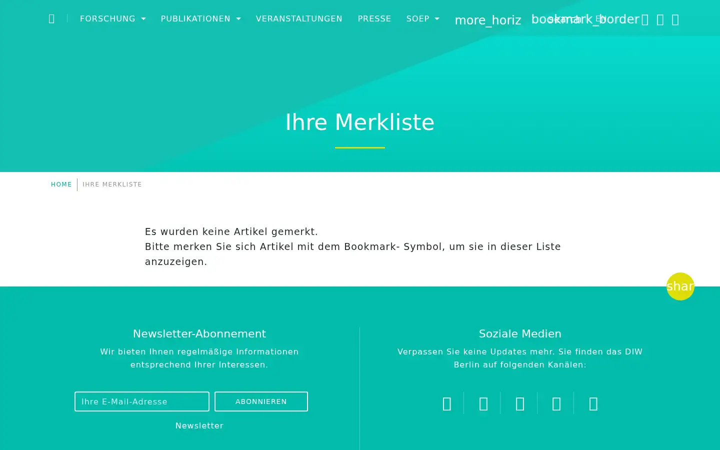 Screenshot of diw.de