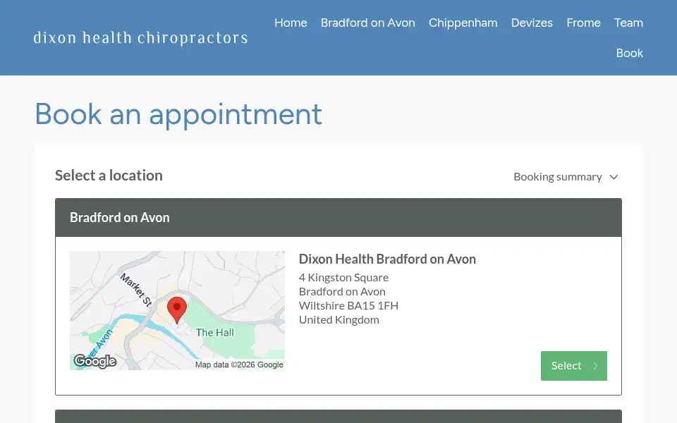 Screenshot of dixon-health.co.uk
