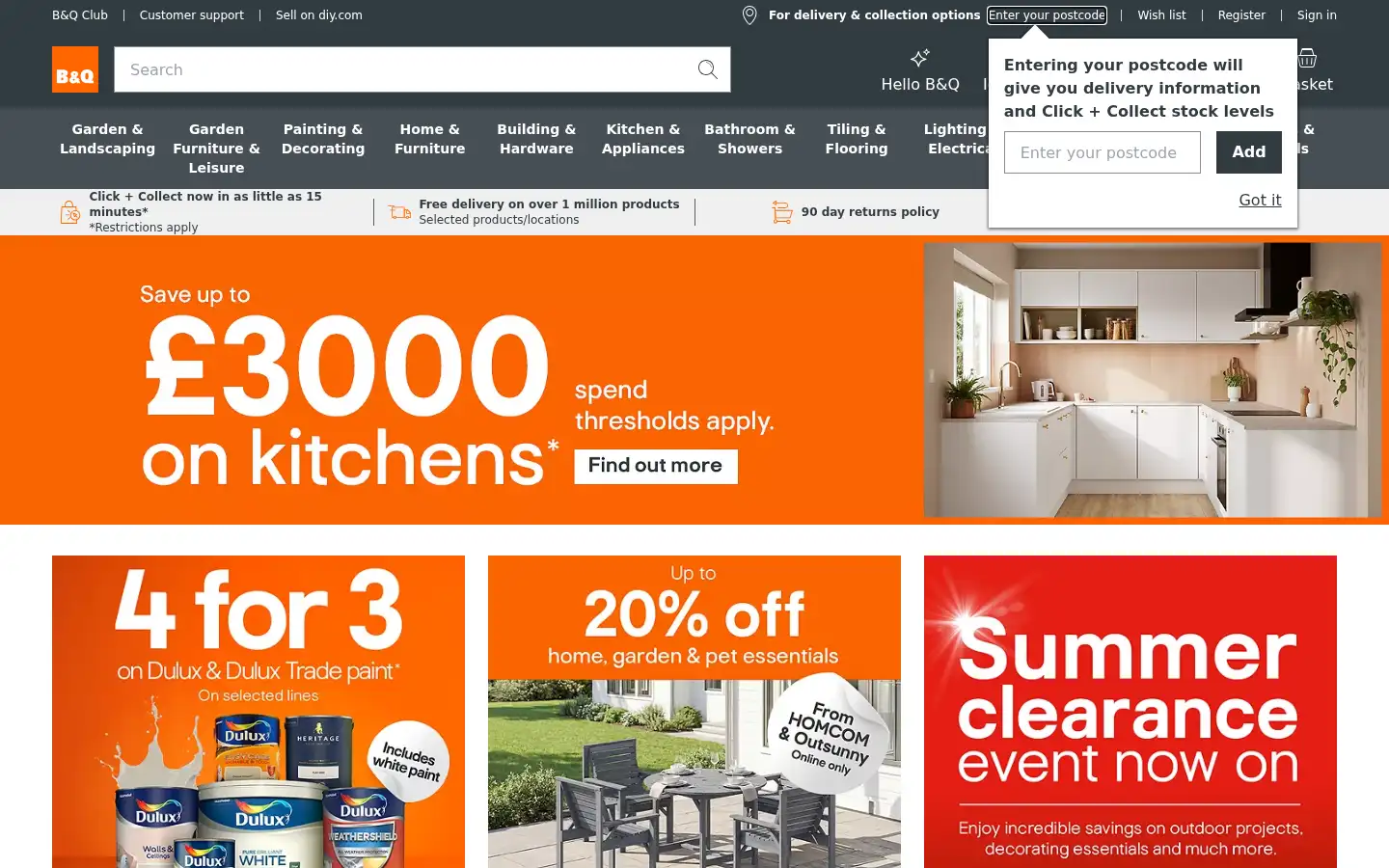 Screenshot of diy.com
