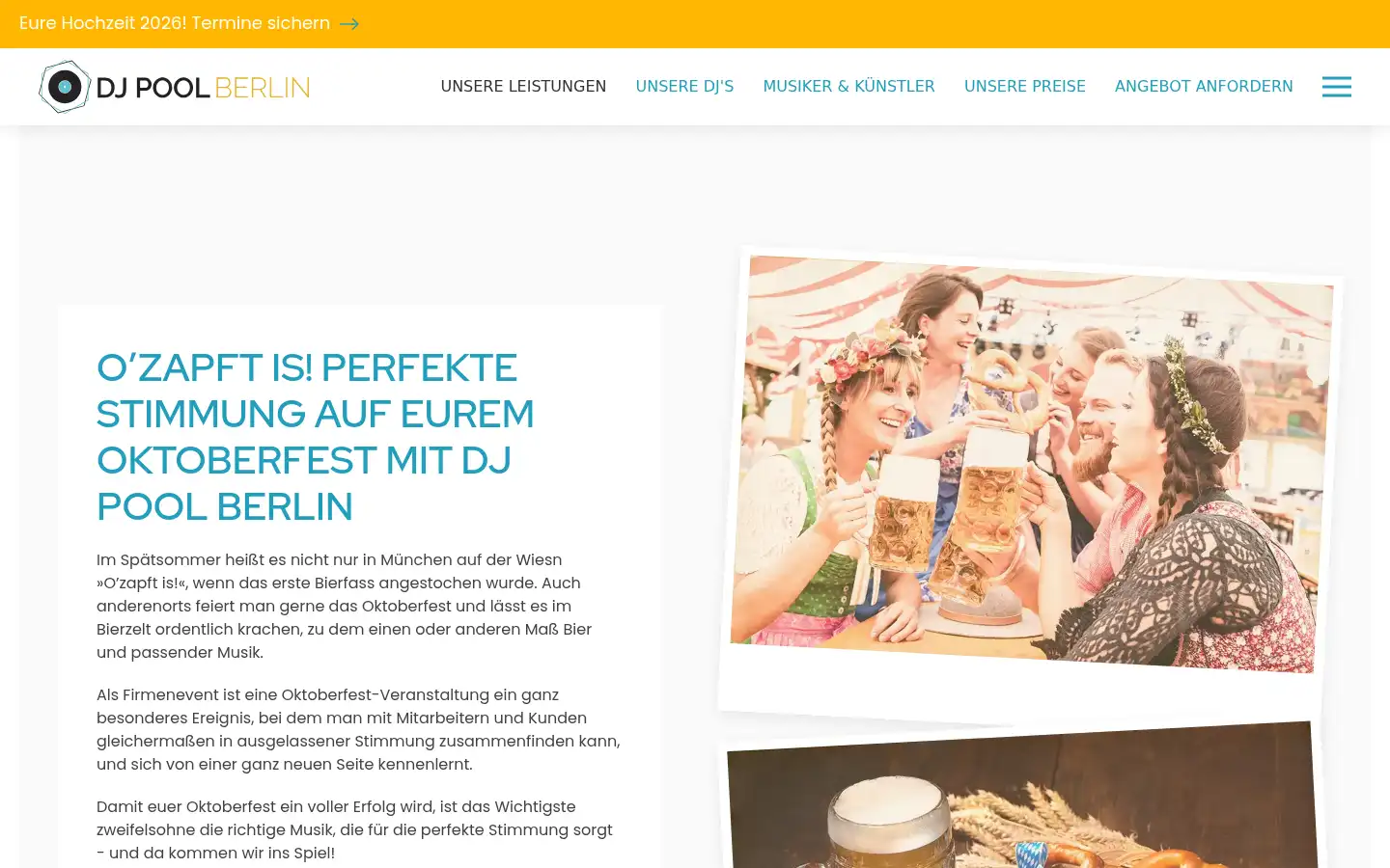 Screenshot of dj-pool-berlin.de