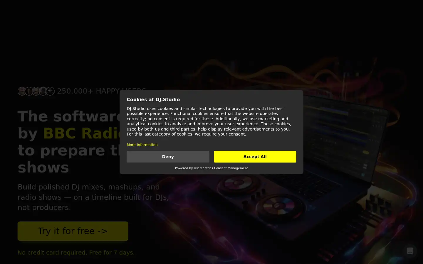 Screenshot of dj.studio