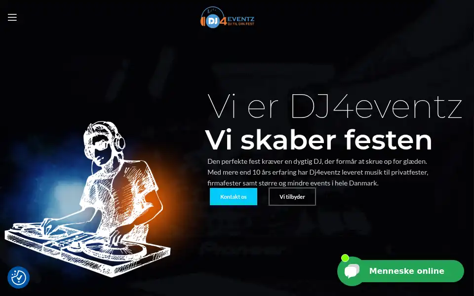 Screenshot of dj4eventz.dk