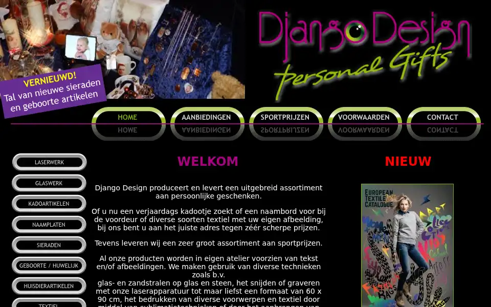Screenshot of django-design.nl