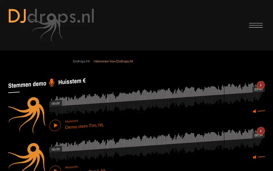 Screenshot of djdrops.nl