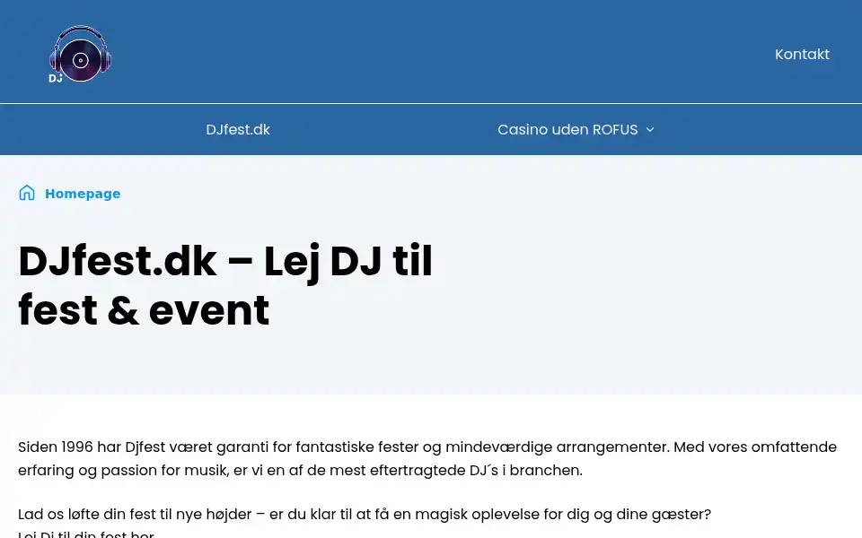 Screenshot of djfest.dk