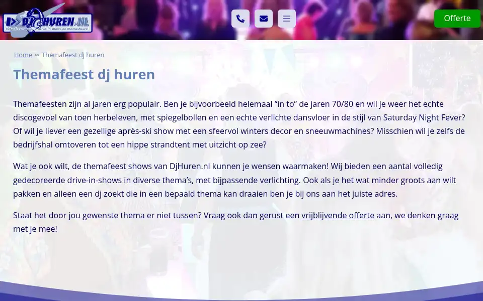 Screenshot of djhuren.nl