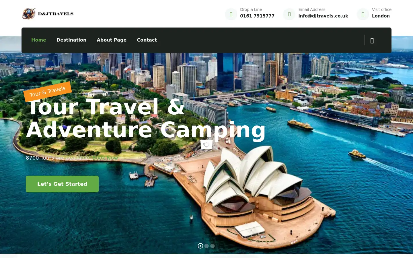 Screenshot of djtravels.co.uk