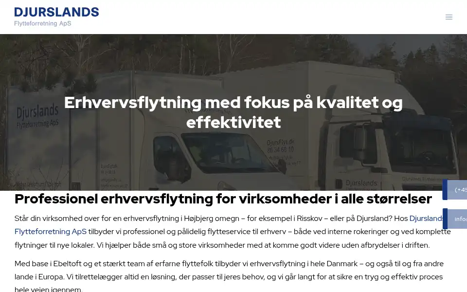 Screenshot of djursflyt.dk