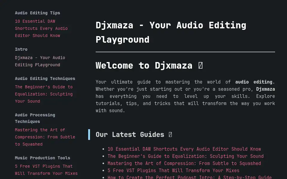 Screenshot of djxmaza.in