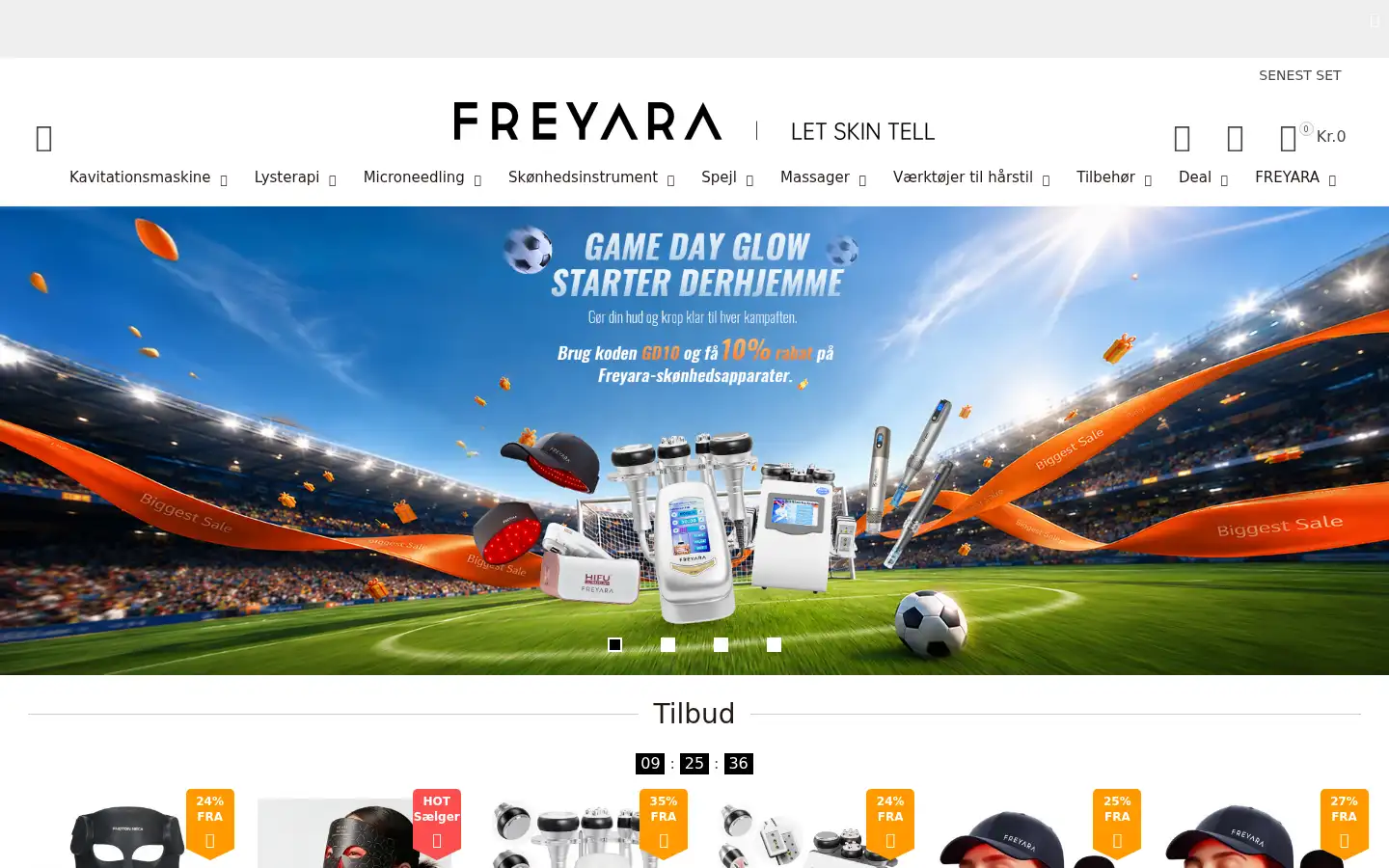 Screenshot of dk.freyara.com
