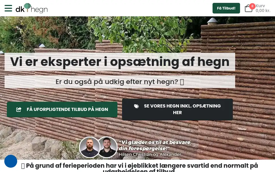 Screenshot of dk-hegn.dk