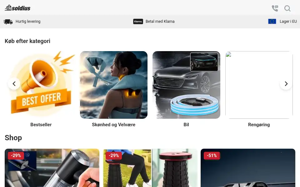 Screenshot of dk.soldius.com