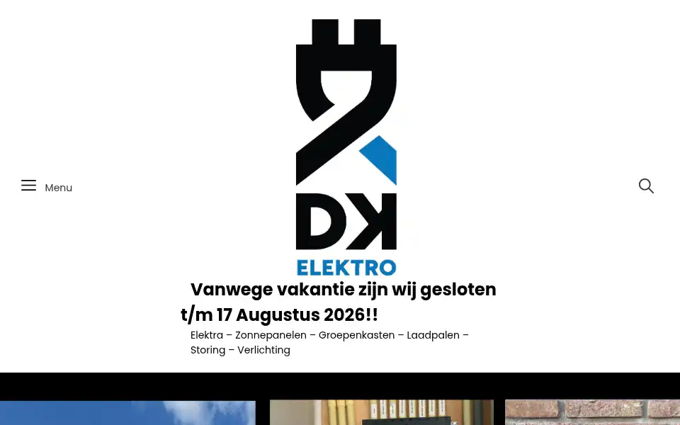 Screenshot of dkelektro.nl