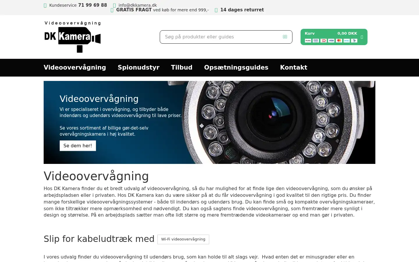 Screenshot of dkkamera.dk