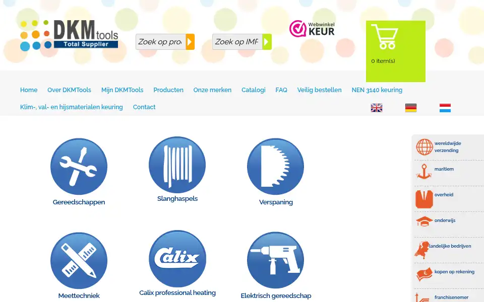 Screenshot of dkmtools.nl