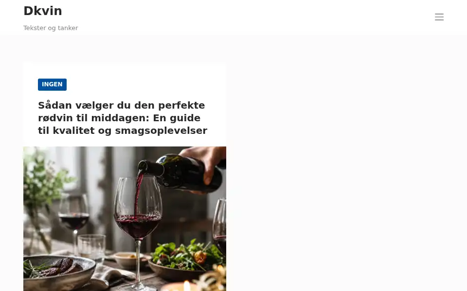 Screenshot of dkvin.dk