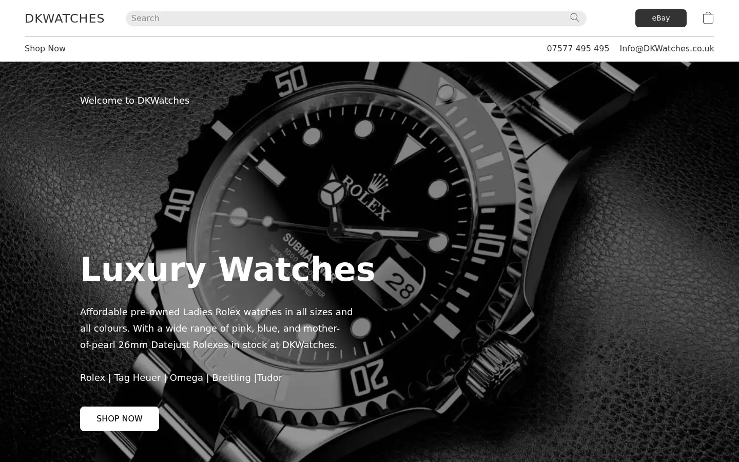 Screenshot of dkwatches.co.uk