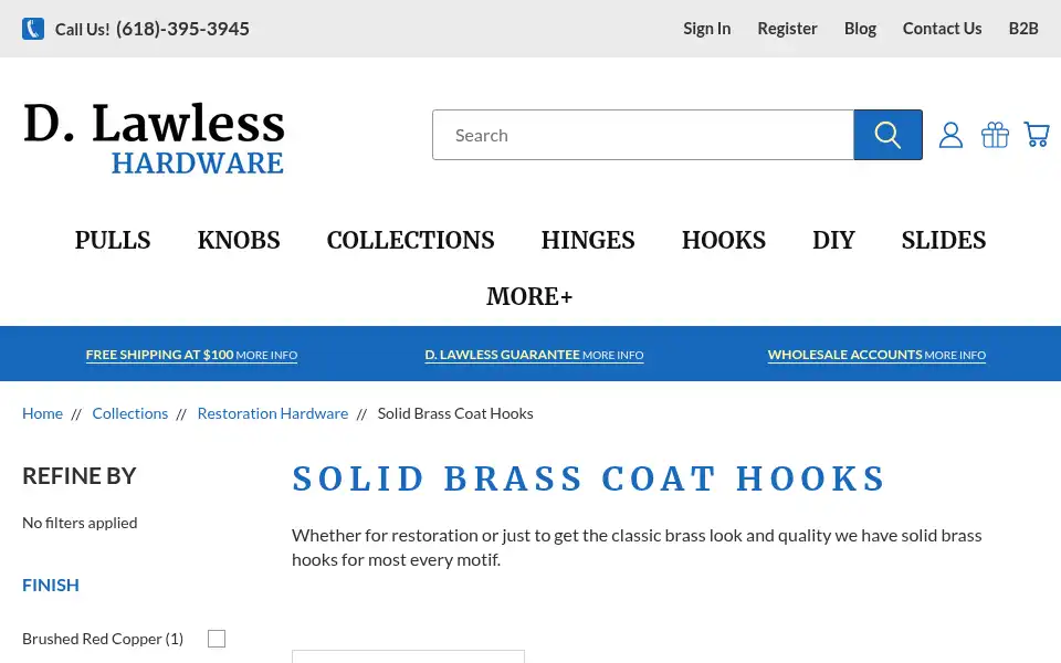 Screenshot of dlawlesshardware.com