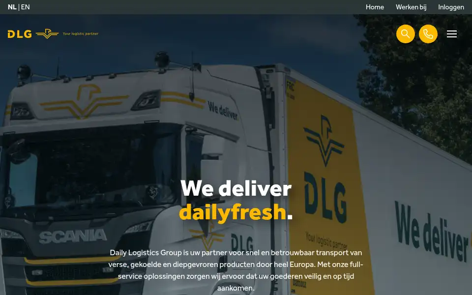 Screenshot of dlg-logistics.com