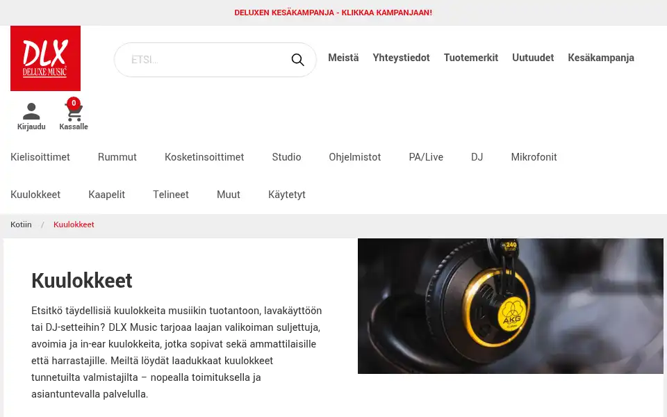Screenshot of dlxmusic.fi