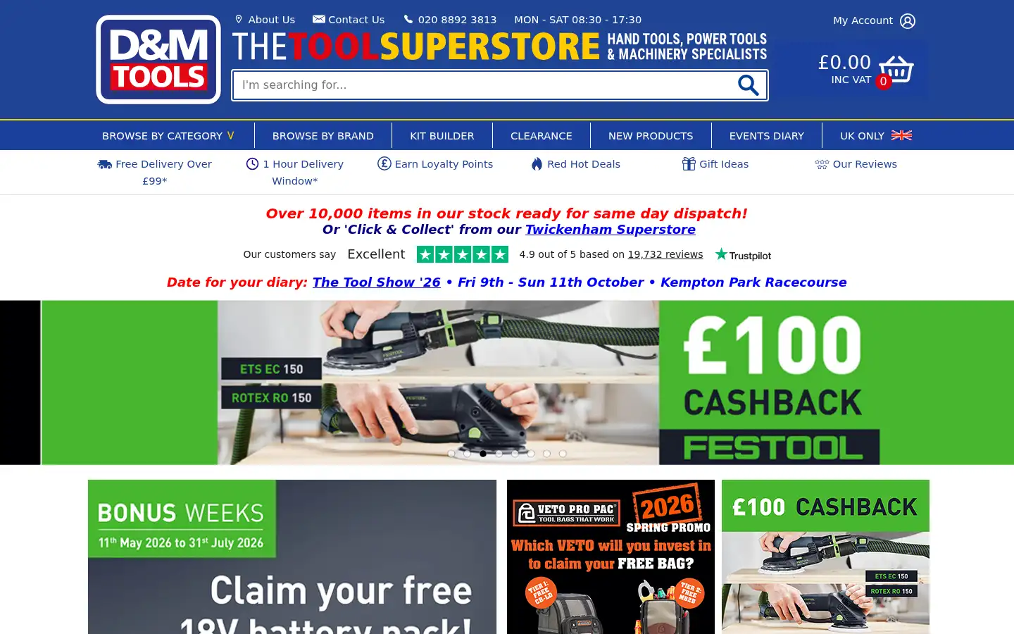 Screenshot of dm-tools.co.uk