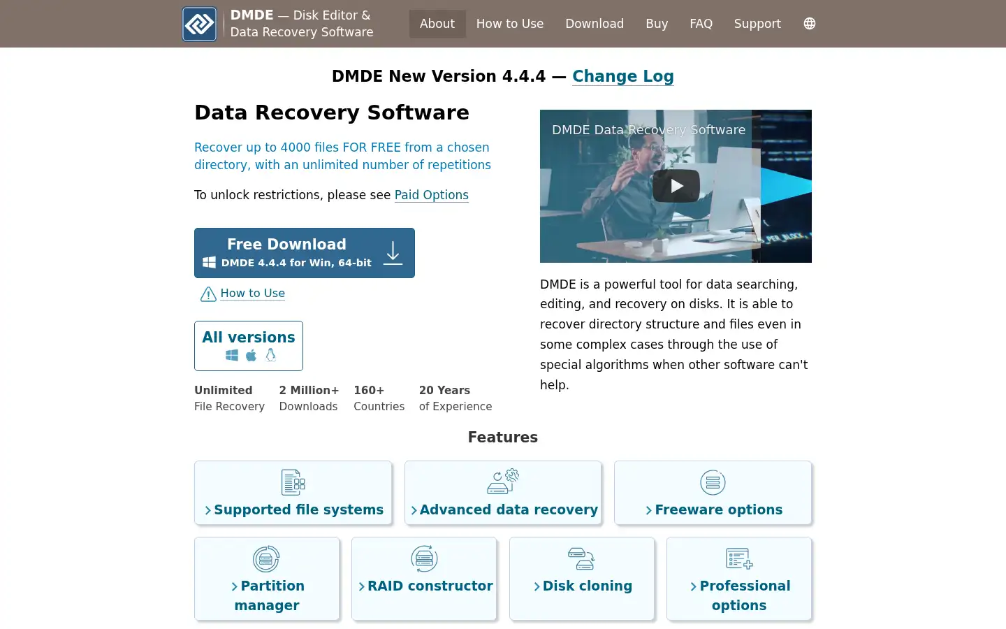 Screenshot of dmde.com