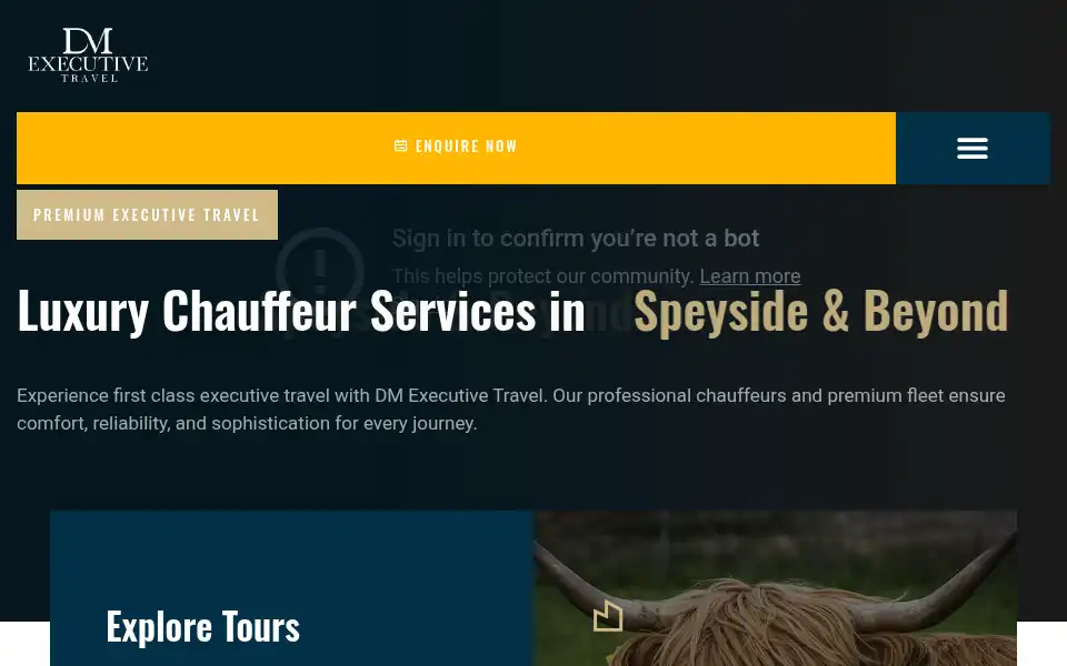 Screenshot of dmexecutivetravel.com