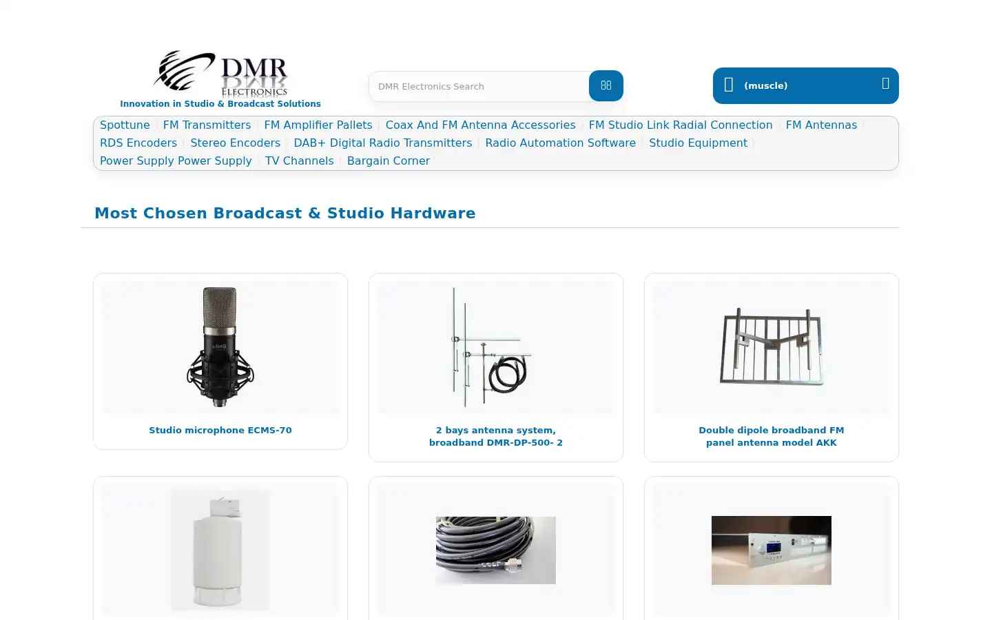 Screenshot of dmr-electronics.com