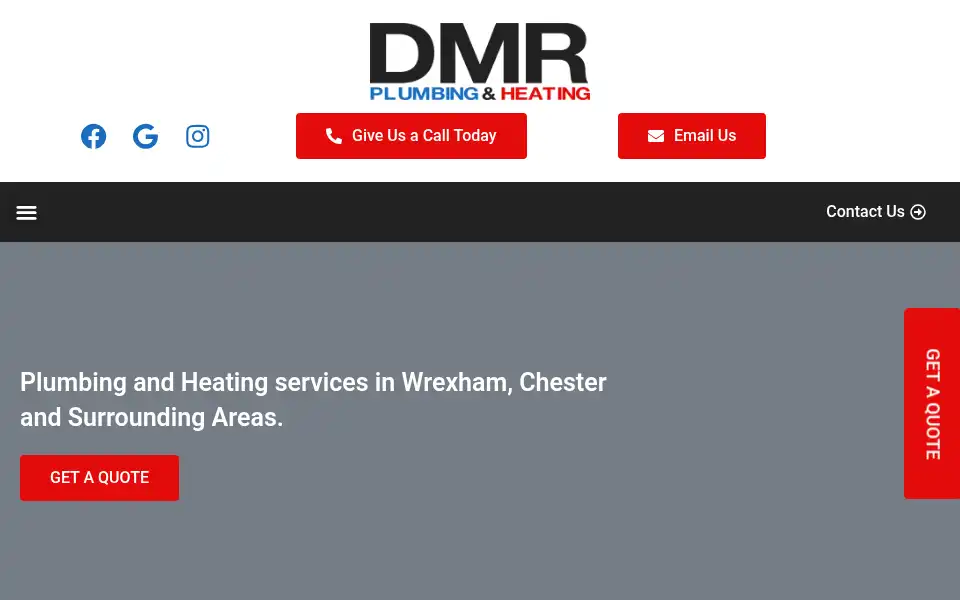 Screenshot of dmrheating.co.uk