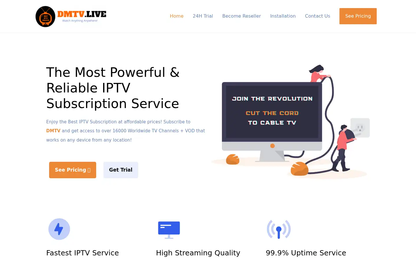Screenshot of dmtv.live