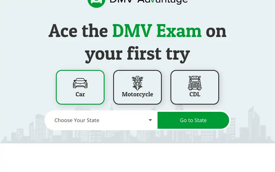 Screenshot of dmvadvantage.com