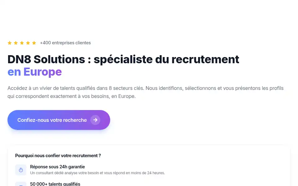 Screenshot of dn8solutions.com