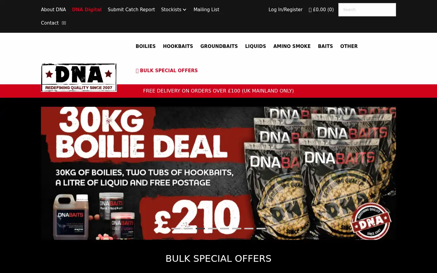 Screenshot of dnabaits.com