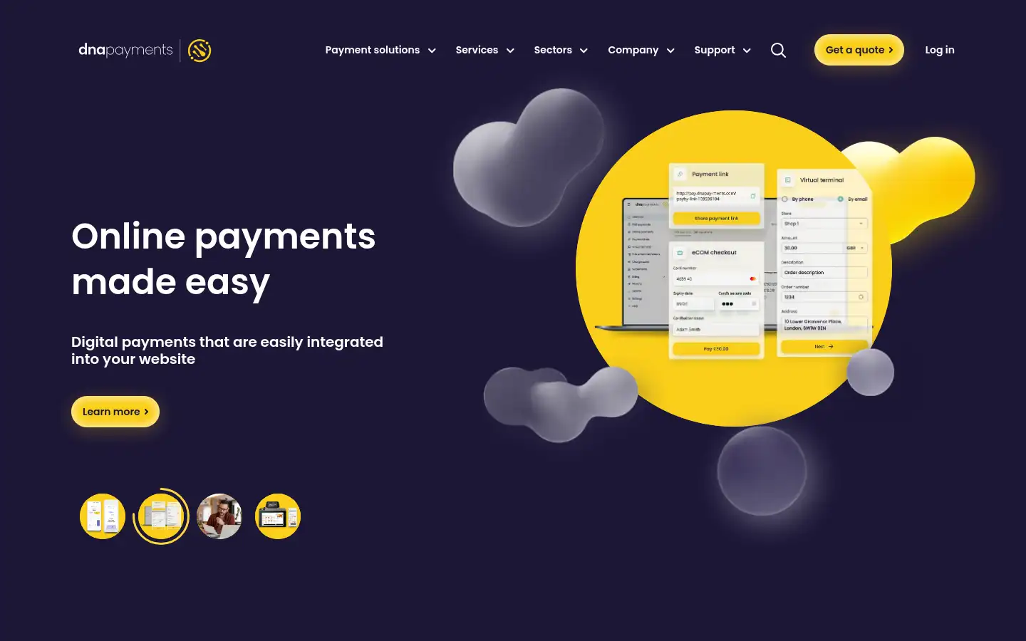 Screenshot of dnapayments.com