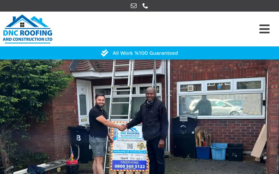 Screenshot of dncroofing.co.uk