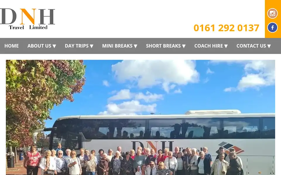 Screenshot of dnhtravelltd.co.uk