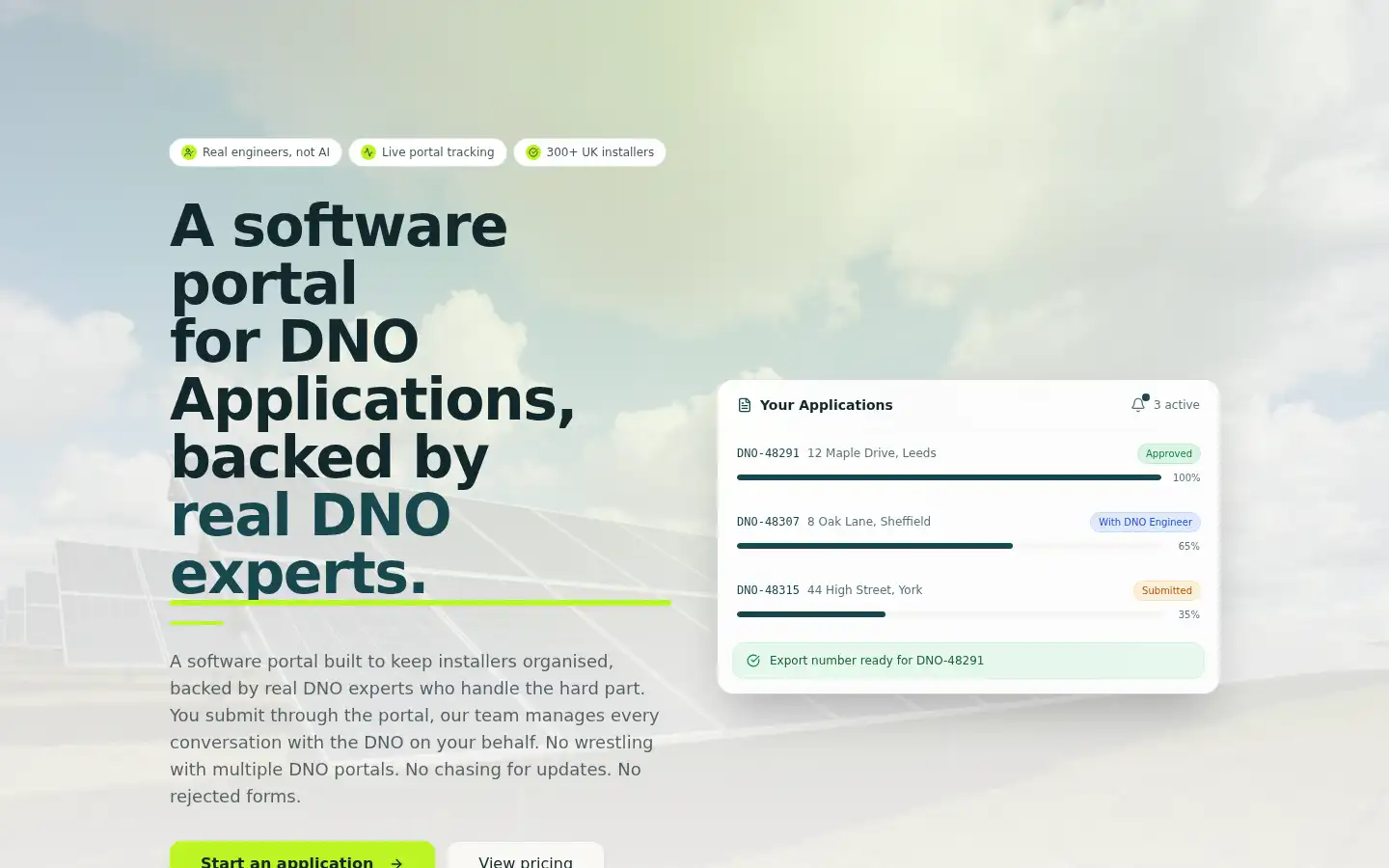 Screenshot of dnorenewables.co.uk