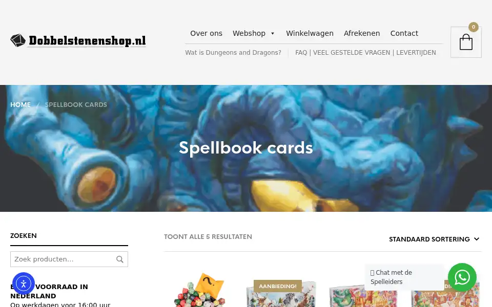 Screenshot of dobbelstenenshop.nl