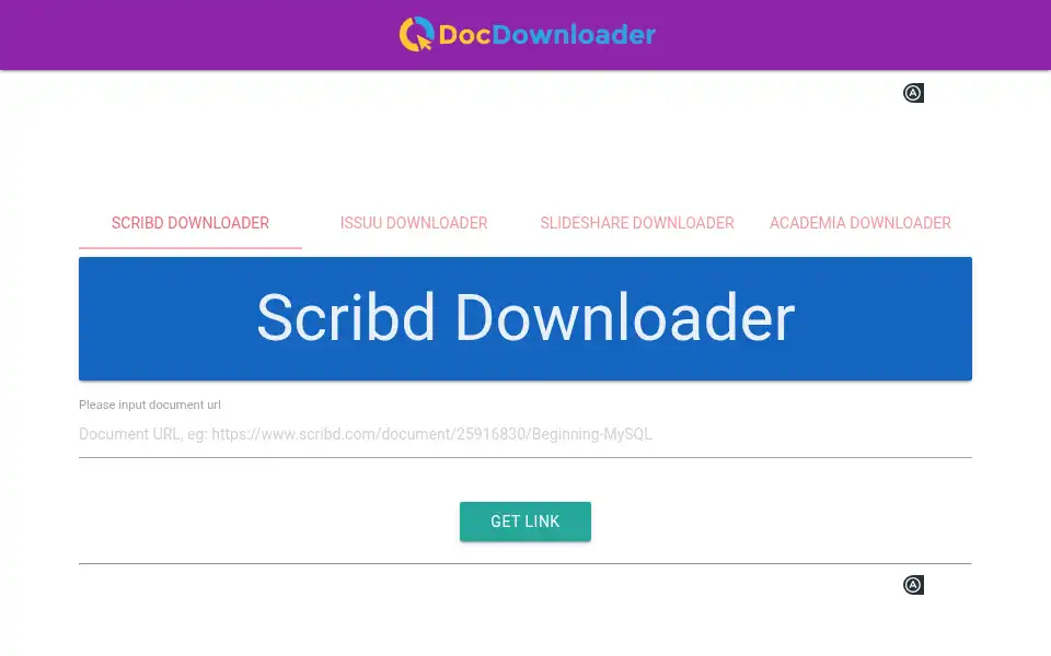 Screenshot of docdownloader.com