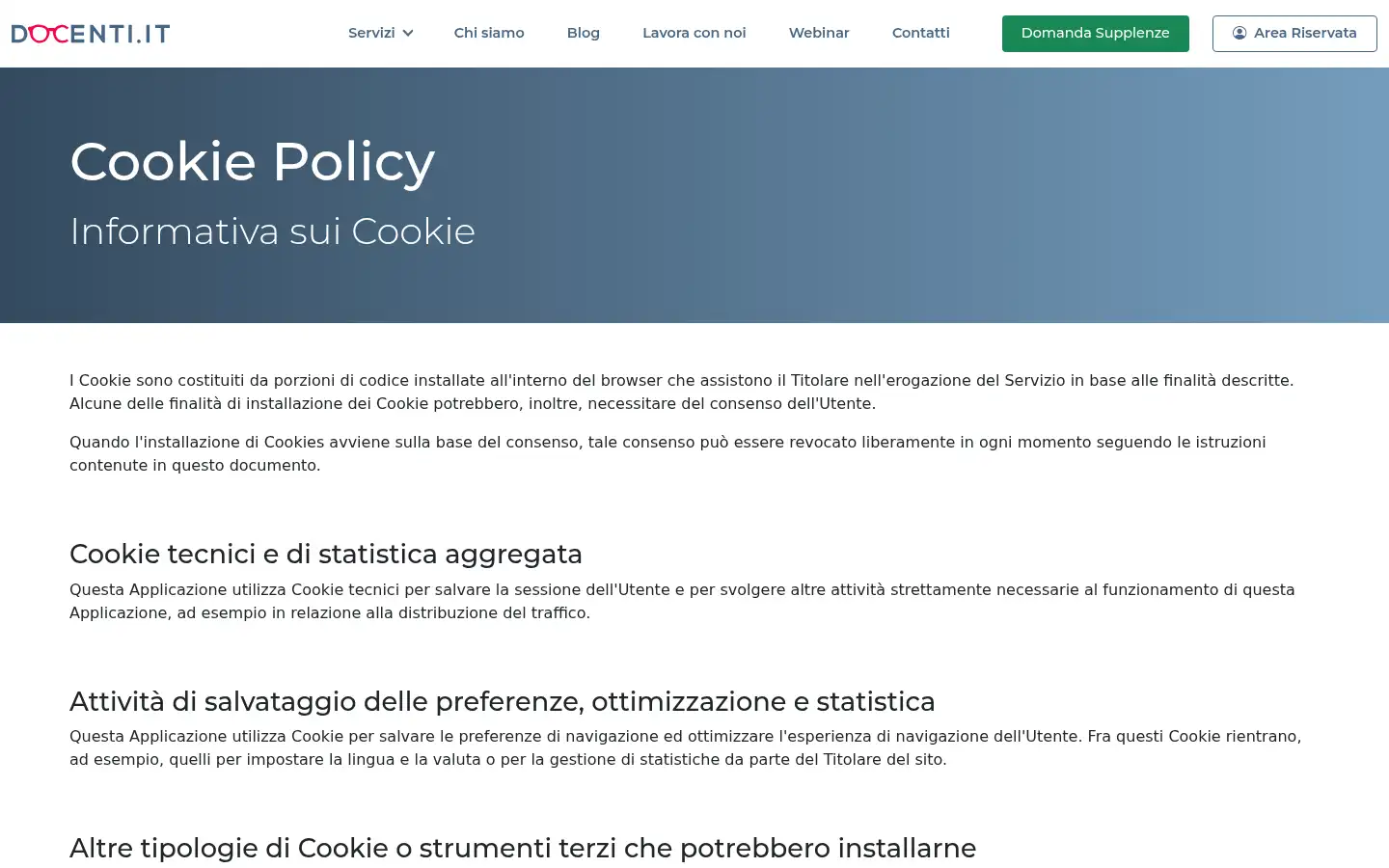 Screenshot of docenti.it