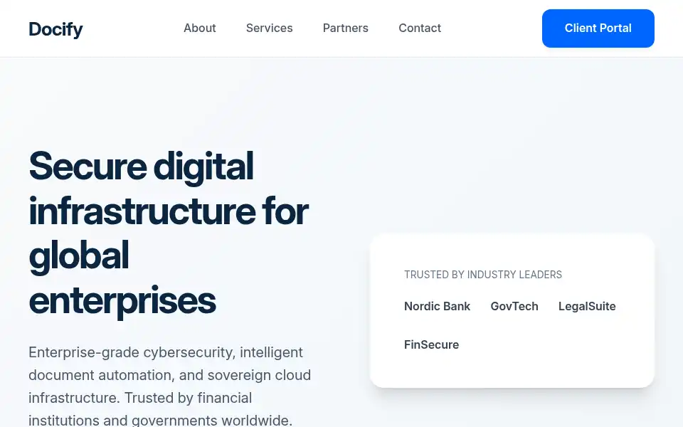 Screenshot of docify.is