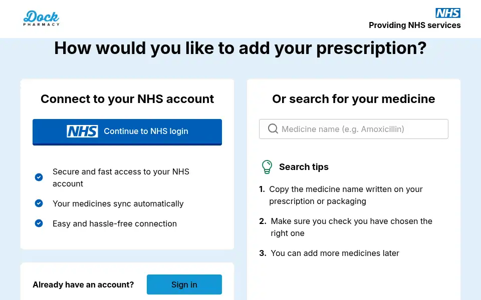 Screenshot of dockpharmacy.co.uk