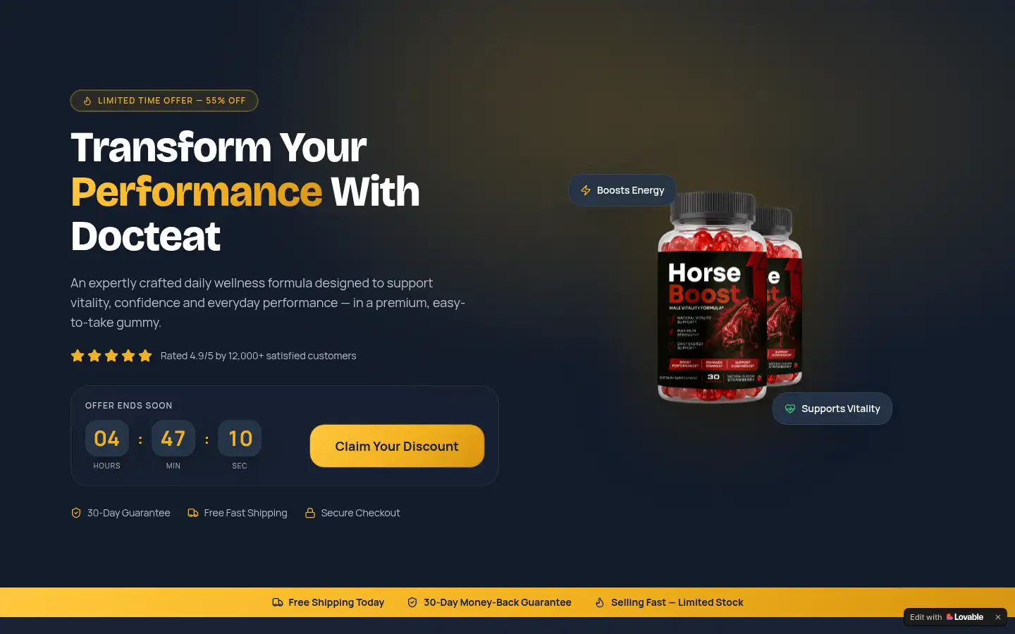 Screenshot of docteat-male-enhancement-gummies-us.lovable.app