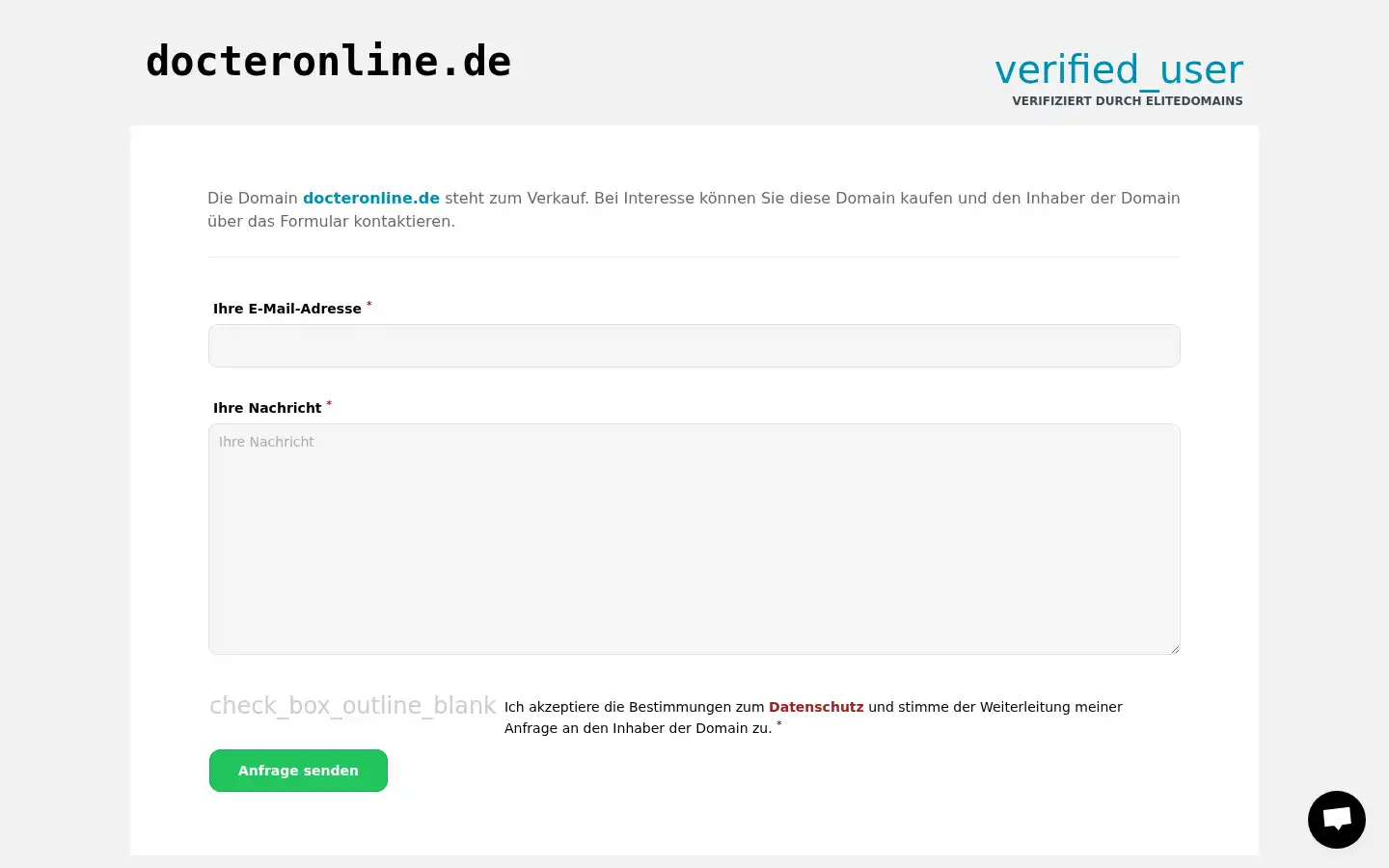 Screenshot of docteronline.de
