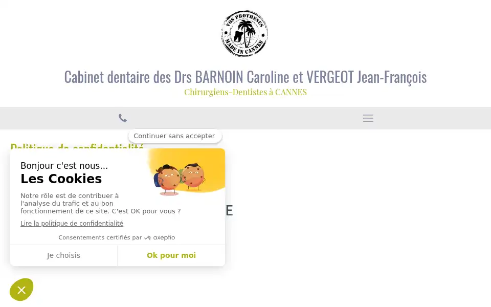 Screenshot of docteur-caroline-barnoin.chirurgiens-dentistes.fr