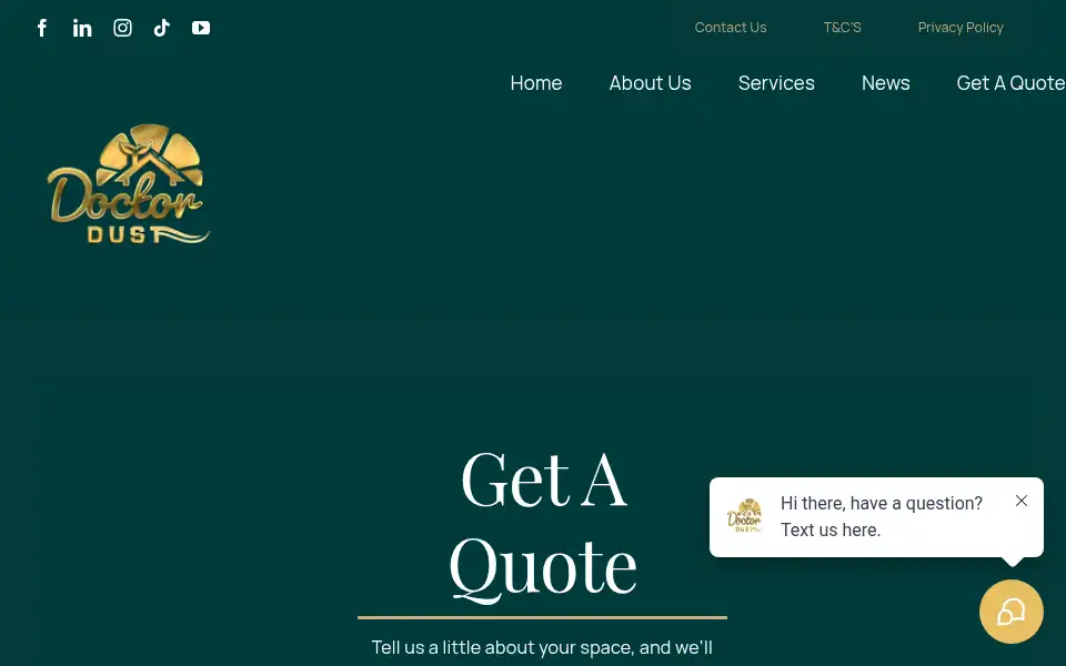 Screenshot of doctordust.co