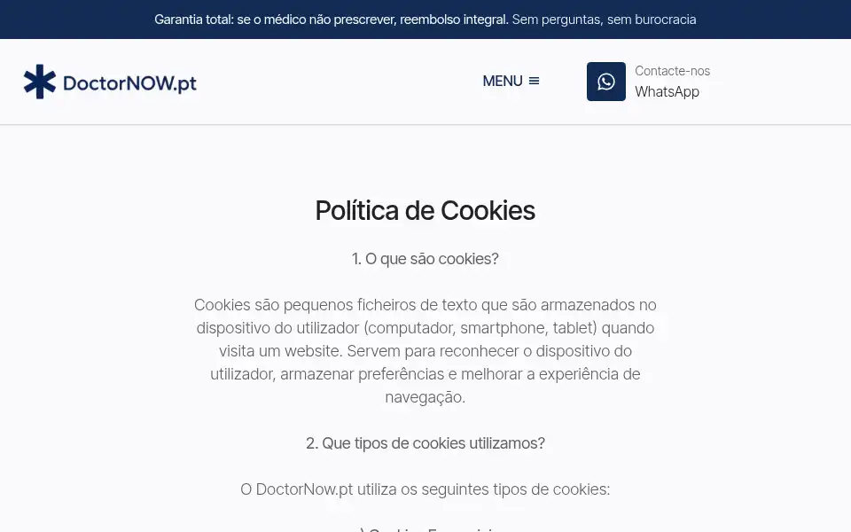 Screenshot of doctornow.pt